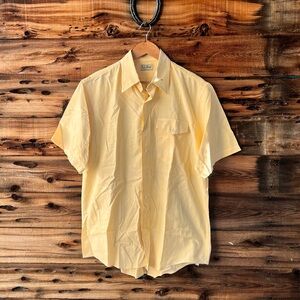 L.L. BEAN | Vintage Light Yellow Men's Casual Button Down Shirt 16 1/2